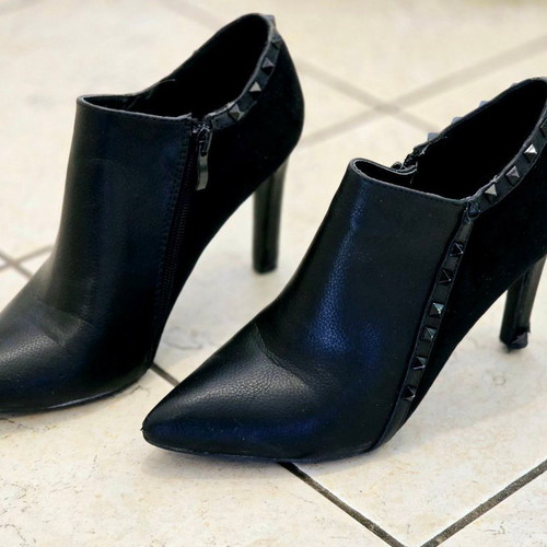 Mannika women's shoes used, leather, size 39, black