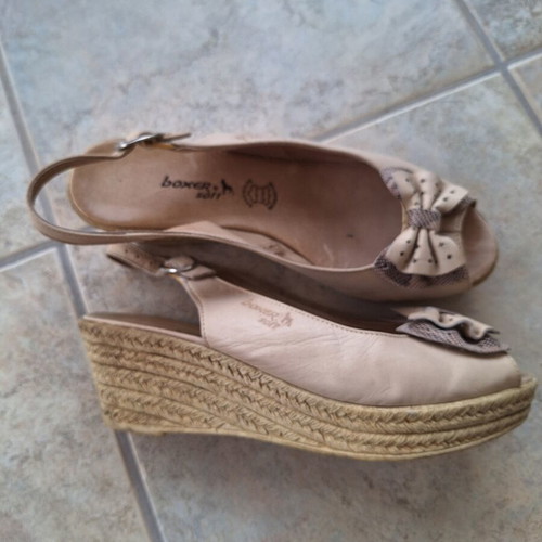 Boxer sandals size 38 used, beige