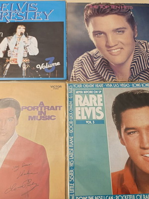 Elvis Presley vinyl record collection used, 4 LP set