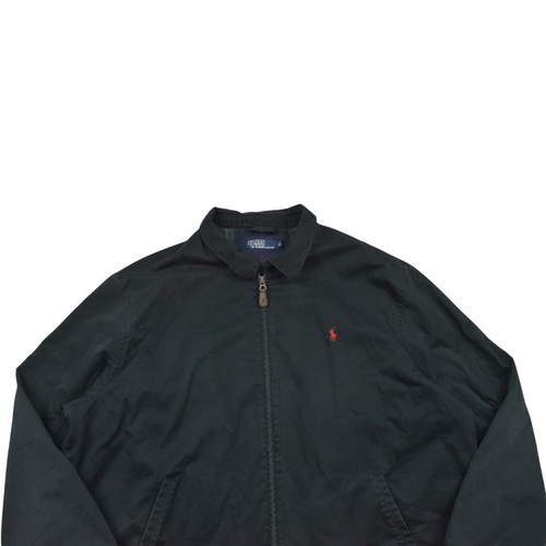 Polo Ralph Lauren Bayport Harrington Jacket black tartan lined, used, XL