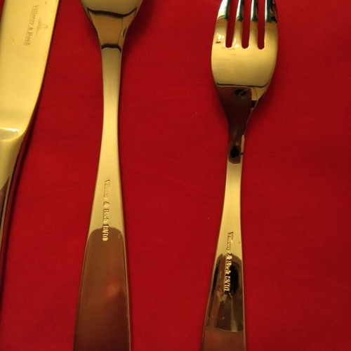 Villeroy & Boch cutlery set of 5, silver color, new