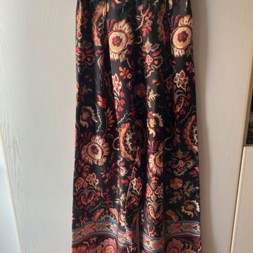 A-Style printed airy viscose palazzo pants Small