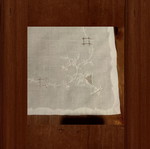Embroidered square like new, dimensions 83x83