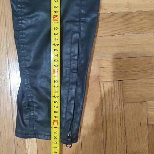 Drykorn Black Shiny Cotton Motorcycle Style Pants Size L New