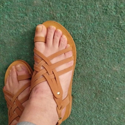 Migato leather classic flat sandals like new, size 38
