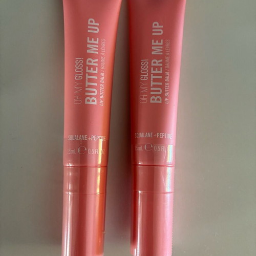 Rimmel London Oh My Gloss! Butter Me Up Lip Balm, Shade 002 Bubblegum, 2 pcs