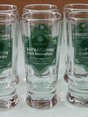 Ποτήρια για ούζο και τσίπουρο, πακέτο 6, καινούργια