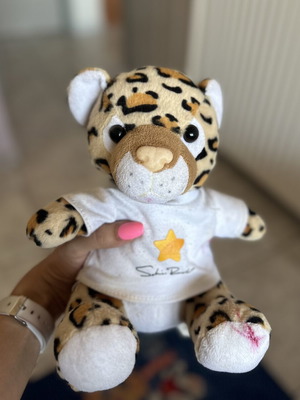 Plush leopard teddy bear