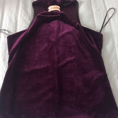 Velvet off-shoulder top BSB new, purple, size S