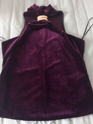 Velvet off-shoulder top BSB new, purple, size S