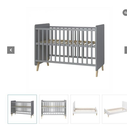 Quax 3-in-1 toddler cot anthracite used with mattress and protectors