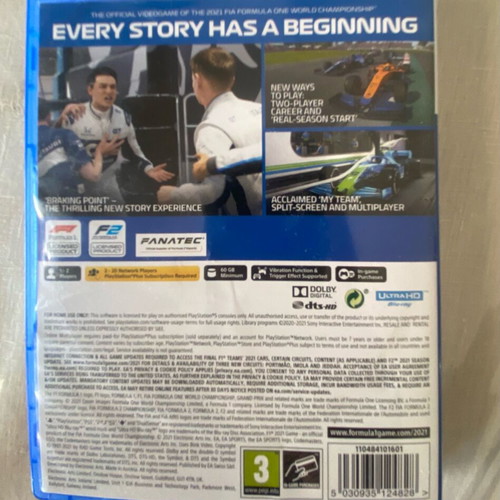 F1 2021 PS5 game used, excellent condition