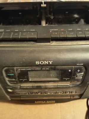 Sony ράδιο κασετόφωνο μεταχειρισμένο MEGA BASS CFD-380L για ανταλλακτικά