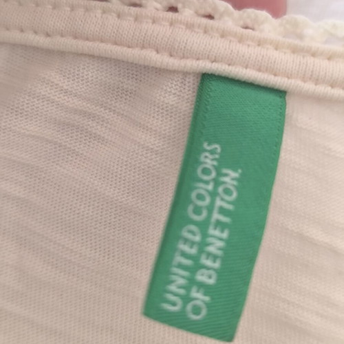 Benetton cotton shirt XL like new, cream color