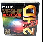  Δισκέτες Υπολογιστή 20 τεμάχια σε κλειστό σφραγισμένο κουτί sealed Floppy Disks  Η/Υ 1,44MB TDK MF 2HD 3,5" (ΚΟΥΤΙ ΜΕ 20 ΔΙΣΚΕΤΕΣ)
