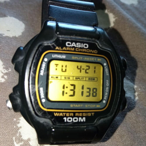 Casio W-725 used black unisex watch
