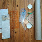 Drawing instruments and roll case like new for design
