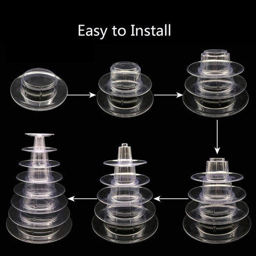 Clear 6-Tier Cake Stand New Plastic Dessert Display