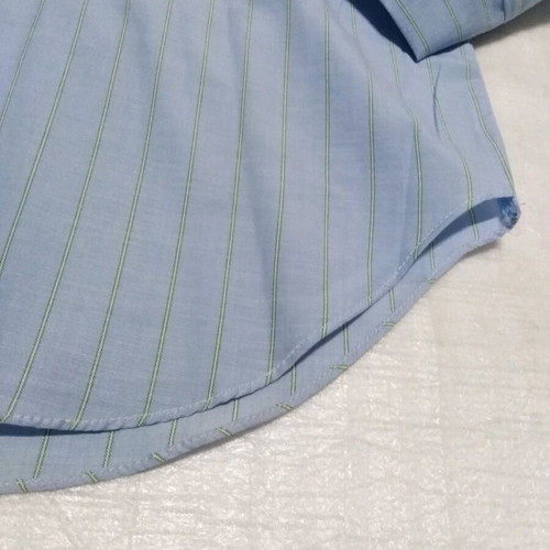 Men's striped shirt like new, blue with yellow stripes