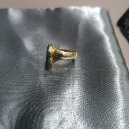 Silver gold-plated ring size 54 new with heart shape