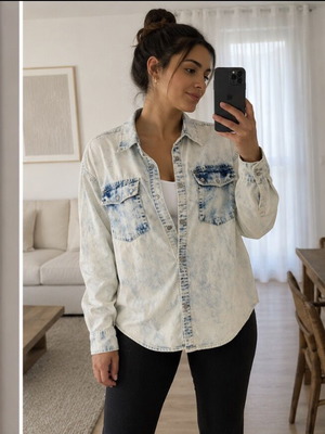 Denim shirt Bershka used, size L
