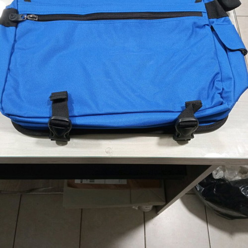 Messenger bag new blue shoulder with durable material and pockets
