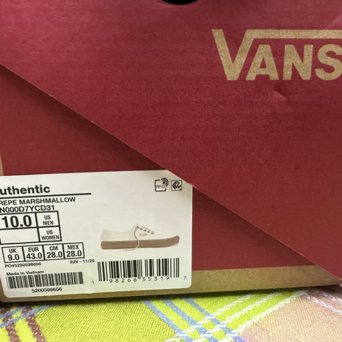 Vans Authentic trainers new, pack of 3 pairs, size EU 43