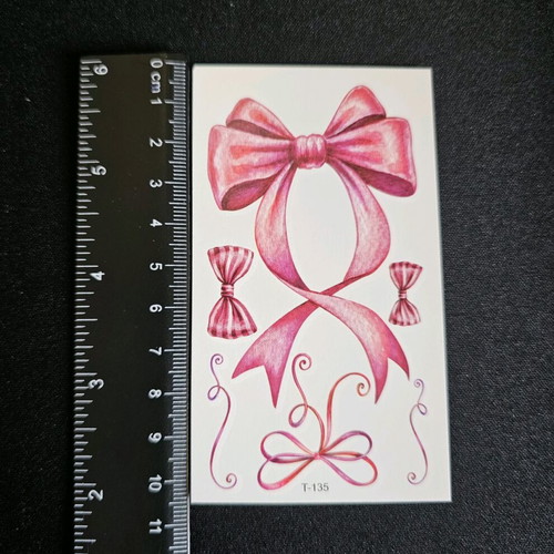 Temporary Tattoo Bows T-135 new, 3D waterproof sticker