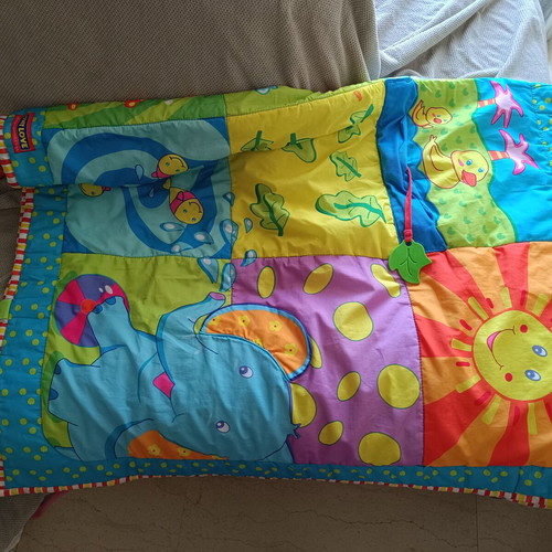 Baby toys used with Tiny Love activity mat and Lamaze, Fisher Price toys