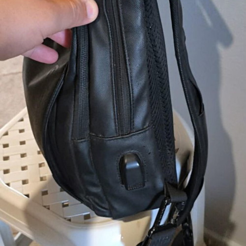 Bange men's shoulder bag black waterproof genuine leather new