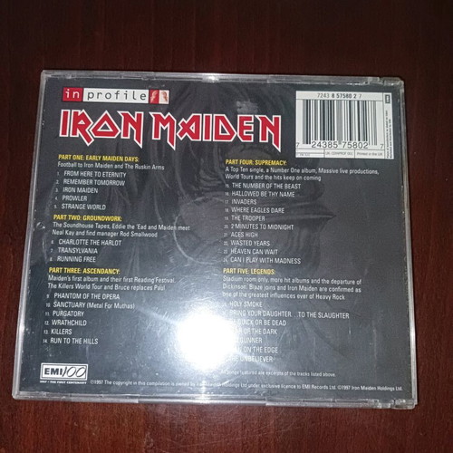 Iron Maiden In Profile CD like new, metal