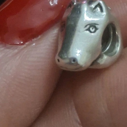 Pandora horse head charm, silver