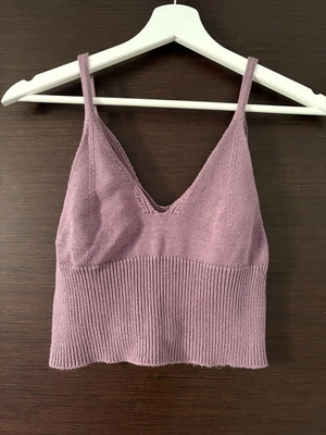Knitted tank top Pull & Bear like new, purple, size S