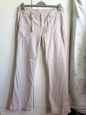 S.Oliver women's linen pants XXL new, ecru color
