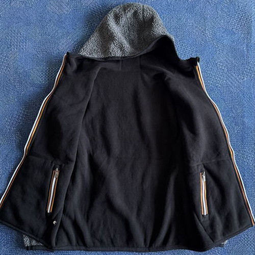 K-Way Reversible Polar Sherpa Jacket used, men's black and gray M