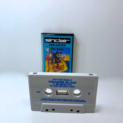 Treasure Island 1984 Spectrum ZX tape cassette used, complete with manual