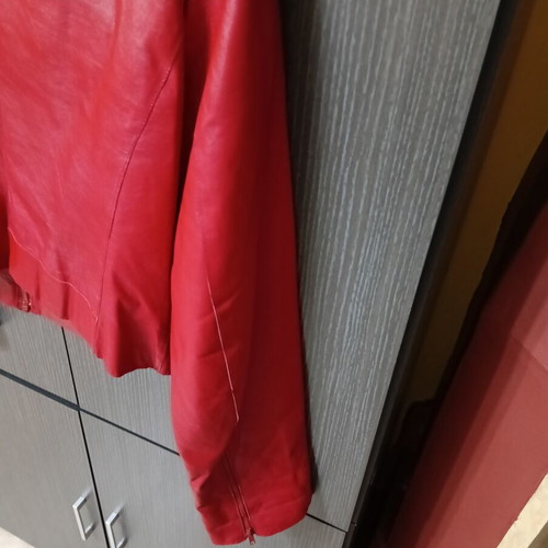 Leather jacket Trafaluc red size 38 like new