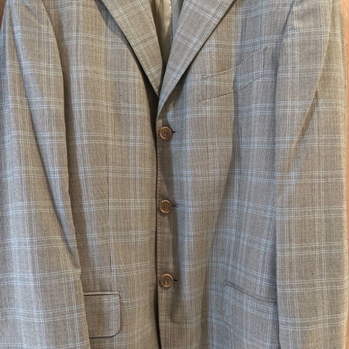 Checked jacket used, size 52, blue