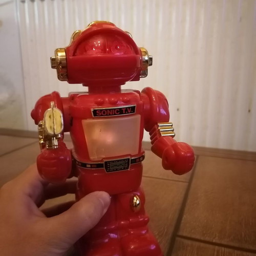 Sonic T.V. robot vintage toy from 1980s used