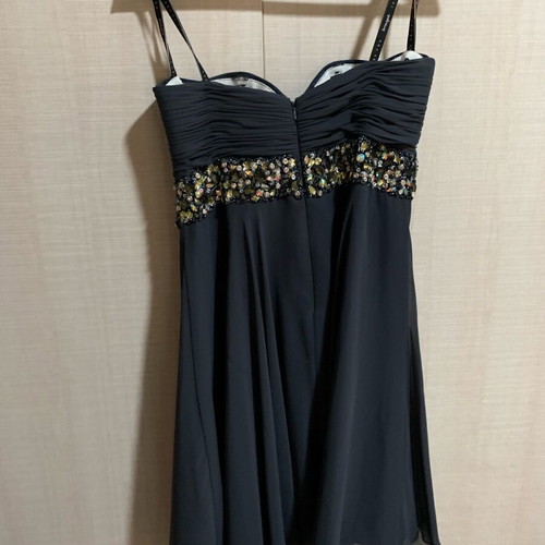 Unique dress new size 44 dark charcoal with beads