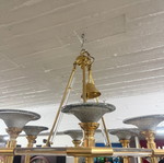 Ceiling light bronze with plexiglass like new