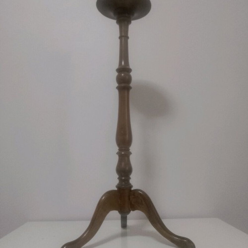 Wooden ashtray stand used, vintage floor model 62 cm