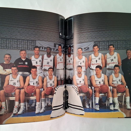 PAOK Basketball 1993 book used, Final Four roster and stats