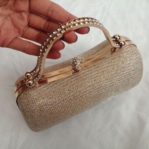 Elegant clutch bag gold color new