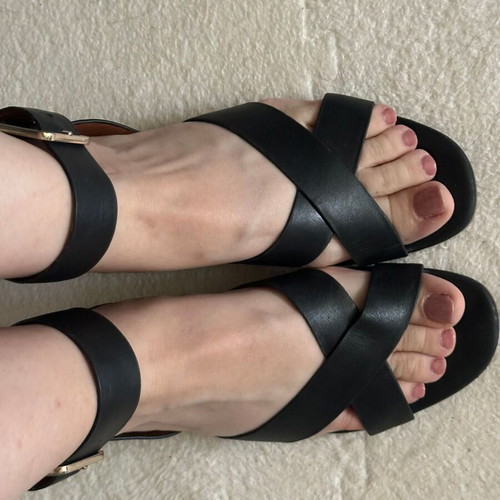 & Other Stories leather sandals, size 39, black