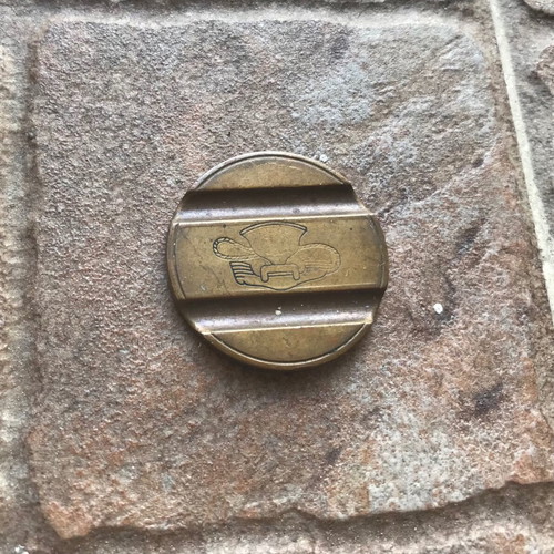 Gettone Telefonico 7711 CMM used, brass Italian telephone token