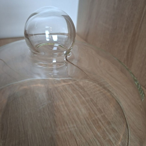 Cake stand with glass dome used, vintage style, 34 cm