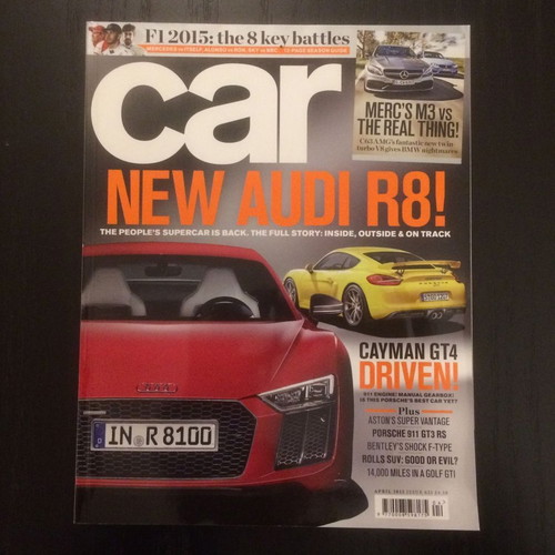 Car magazine used, Apr. 2015, Audi R8