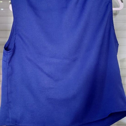 Shein sleeveless women's shirt, electric blue