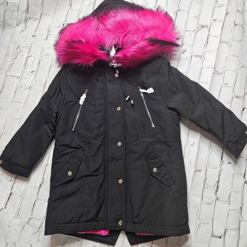 Girls Winter Coat new, black and pink, size 164 cm